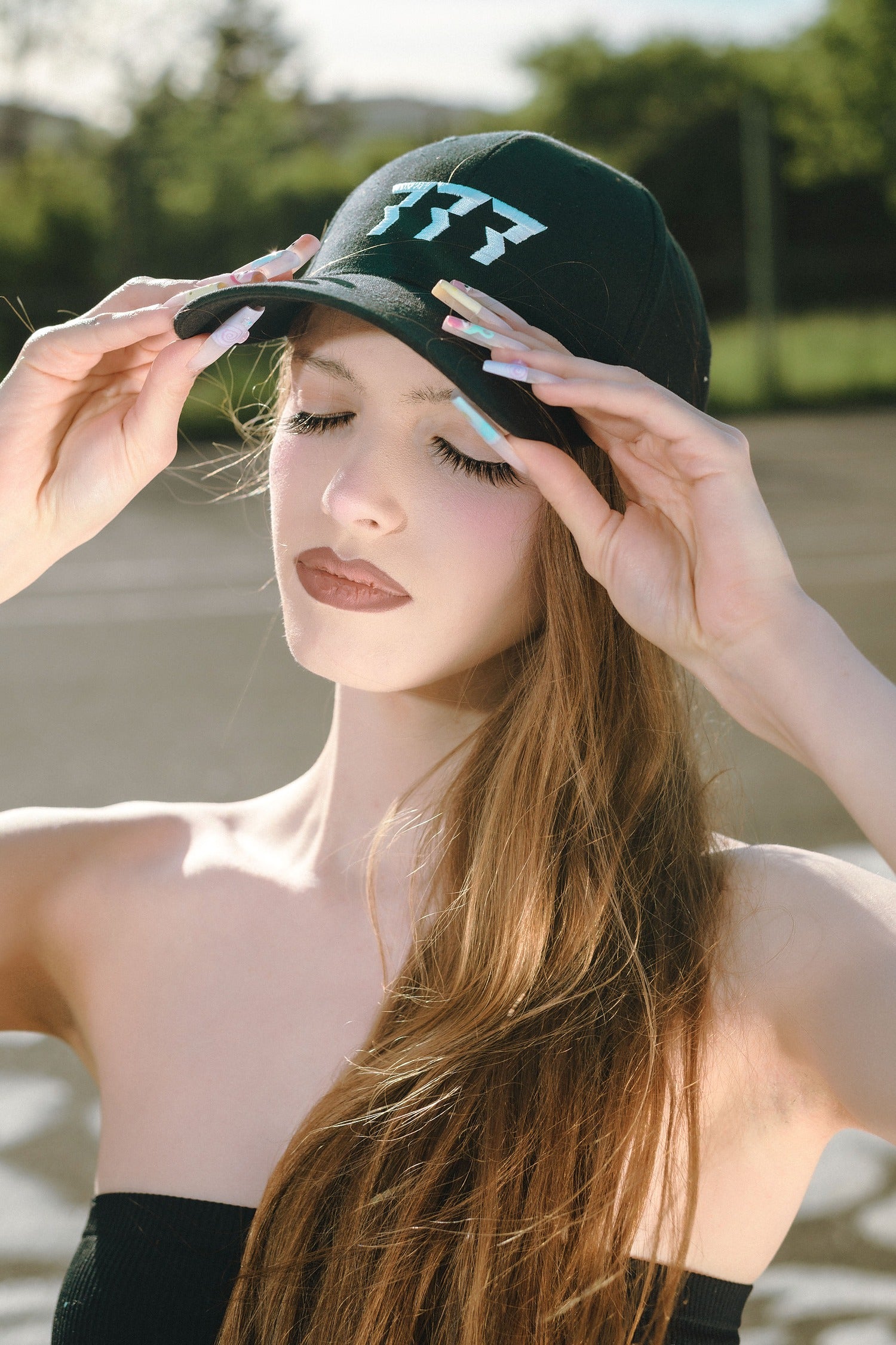 777 cap white 3d